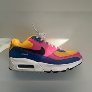 Nike Airmax 90 GS Blue Pink Yellow Multi-Color